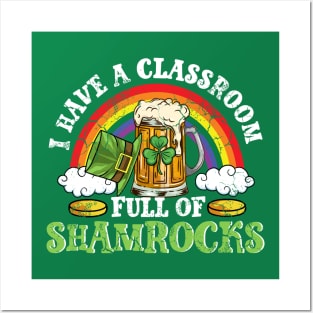 Teacher Classroom Full Of Shamrocks St Patricks Day Posters and Art
